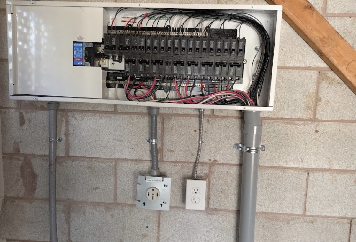 Residential breaker panel with clearly organized branch circuits